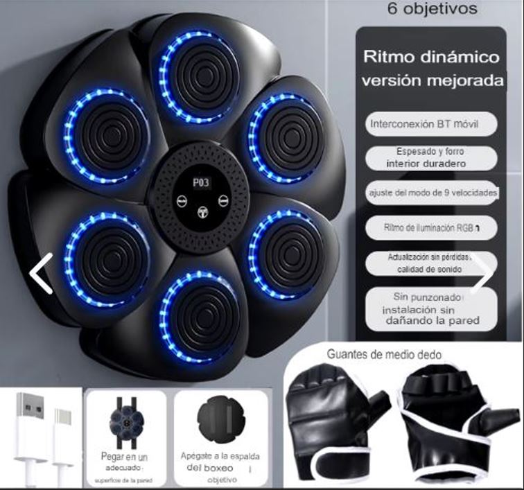 Maquina de Boxeo con Musica bluetooth